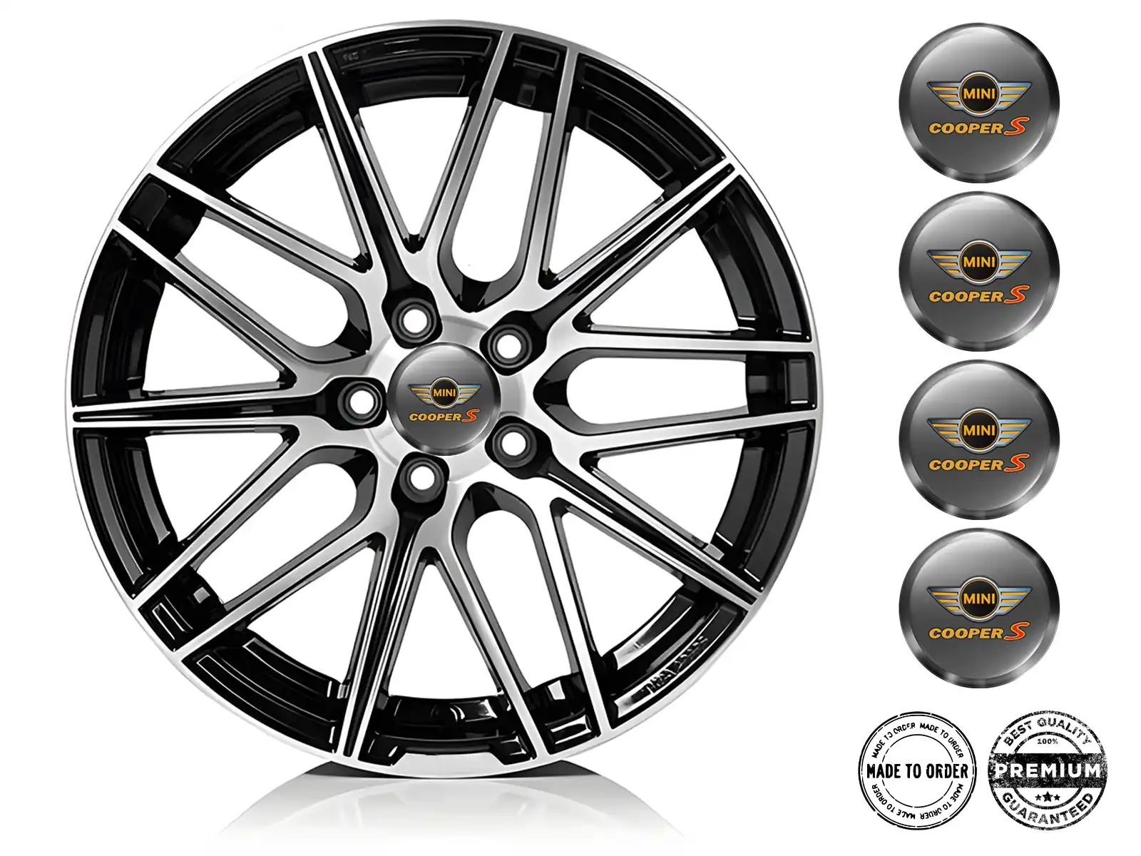 Mini Cooper Domed Sticker Logo Stylish Wheel Emblems